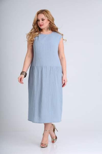 Платье Диомант 1667 голубой - фото 2