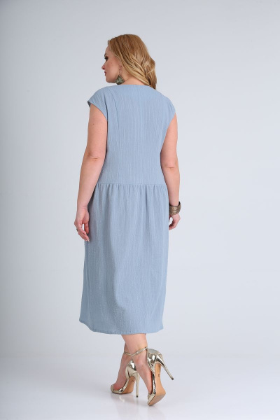 Платье Диомант 1667 голубой - фото 3