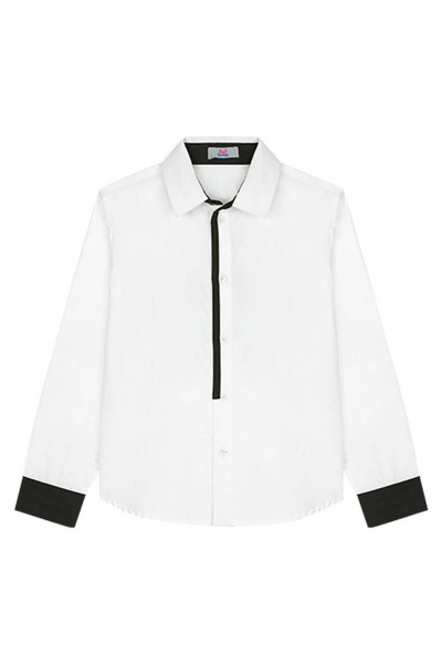 Деловая белая рубашка с контрастной отделкой Bell Bimbo 193162 белый - фото 3