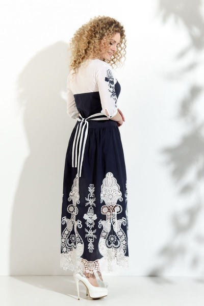 Платье Euromoda 209 синий - фото 2