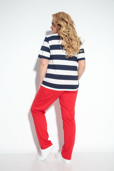 Брюки, футболка Michel chic 1170/1 красный-синий-белый - фото 4