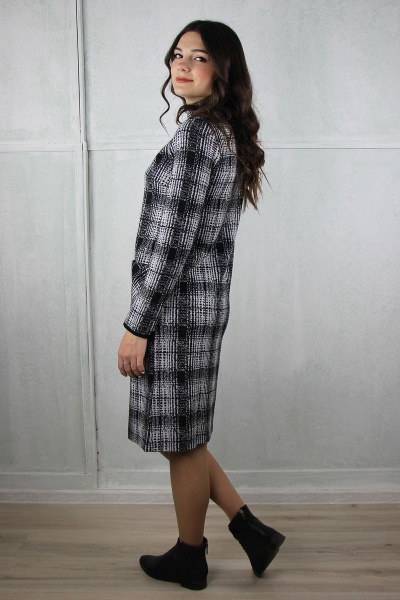 Платье шерстяное А-силуэт с карманами и молнией Полесье С4564-19 9С0173-Д43 164 черный - фото 4