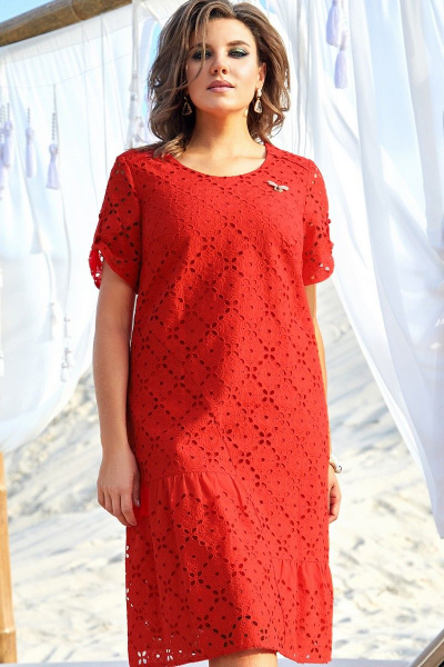 Платье Vittoria Queen 12503 красный - фото 2