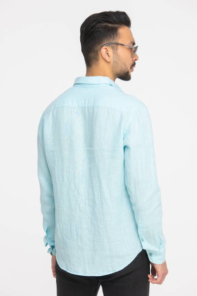 Рубашка Cool Flax КФР002 бирюза - фото 2