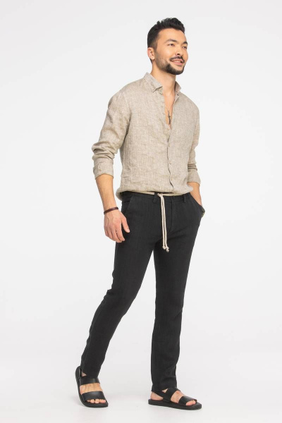 Рубашка Cool Flax КФР001 светло-коричневый - фото 3