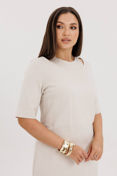 Платье миди из трикотажа с разрезами и изысканным лифом Fantazia Mod 4882 - фото 7