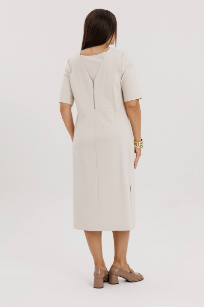 Платье миди из трикотажа с разрезами и изысканным лифом Fantazia Mod 4882 - фото 3