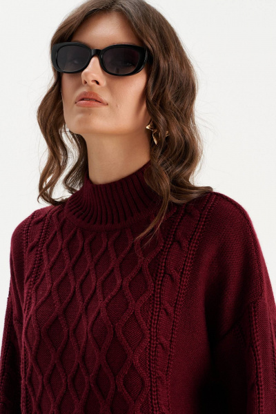 Джемпер Romgil РВ0284-ШЕ5 бордовый - фото 4