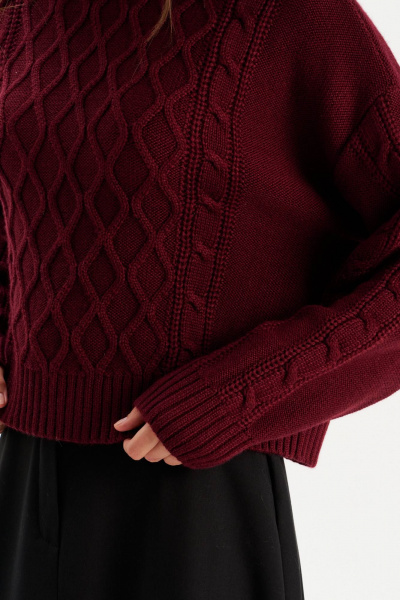 Джемпер Romgil РВ0284-ШЕ5 бордовый - фото 3