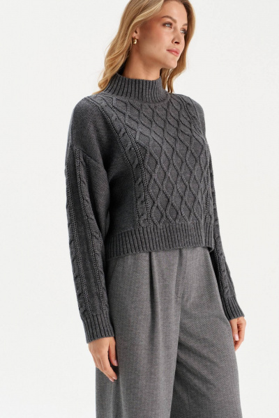 Джемпер Romgil РВ0284-ШЕ5 серый - фото 7