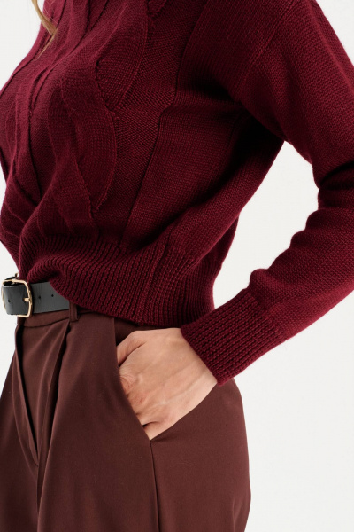 Джемпер Romgil РВ0301-ШЕ5 бордовый - фото 3