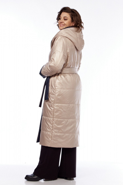 Пальто Диомант 1893 синий-бежевый - фото 12