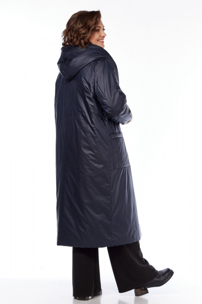 Пальто Диомант 1893 синий-бежевый - фото 5