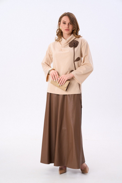 Джемпер NikVa 923-5 капучино_шоколад - фото 10