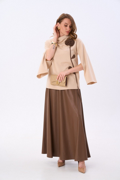 Джемпер NikVa 923-5 капучино_шоколад - фото 7