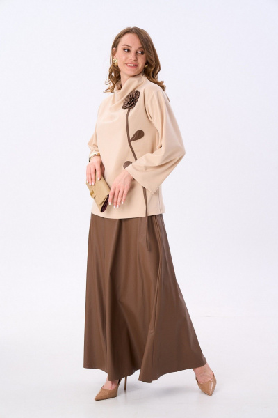 Джемпер NikVa 923-5 капучино_шоколад - фото 6