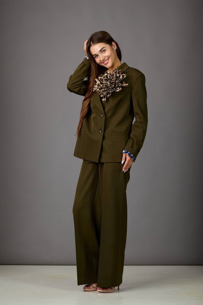 Брюки, жакет Rosheli 1156/2 болото - фото 3