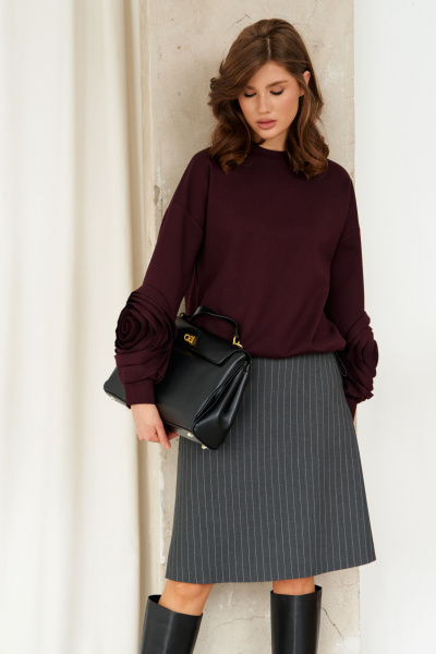 Джемпер Панда 14243 бордовый - фото 1