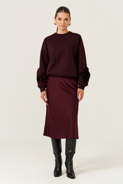 Джемпер Панда 14243 бордовый - фото 4