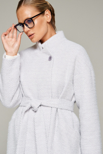 Пальто Beautiful&Free 7027 сиренево-молочный - фото 8