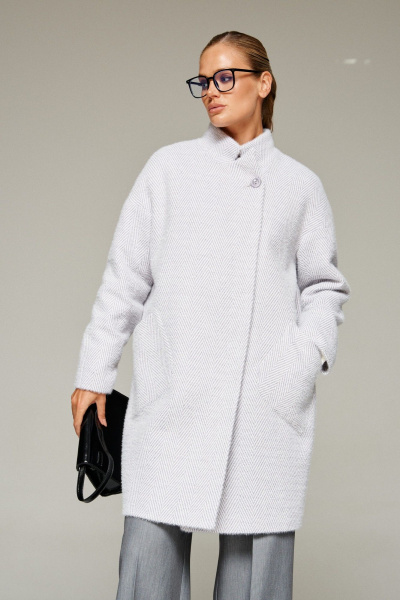 Пальто Beautiful&Free 7027 сиренево-молочный - фото 5