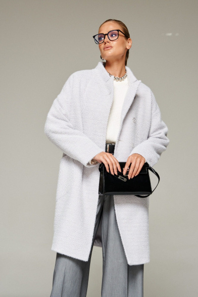 Пальто Beautiful&Free 7027 сиренево-молочный - фото 2