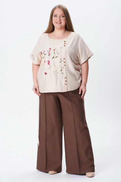 Блуза Condra 16288 бежевый - фото 6