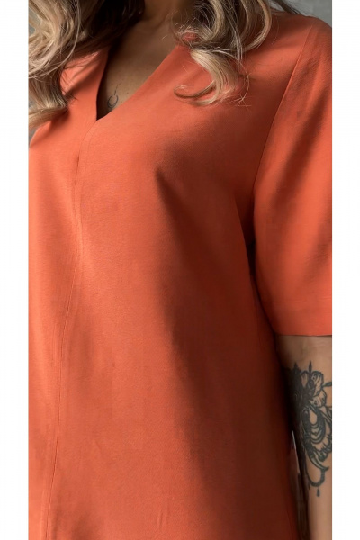 Платье Erika 1482 оранжевый - фото 6