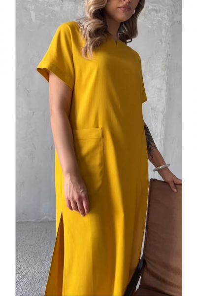 Платье Erika 1482 желтый - фото 3