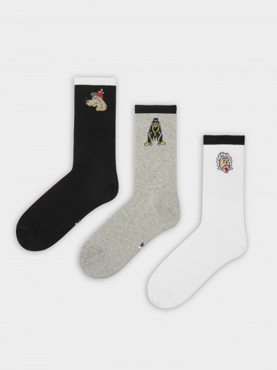 Носки Mark Formelle 107A-2492/233107A черный_серый_меланж_белый_рис.2492 - фото 4