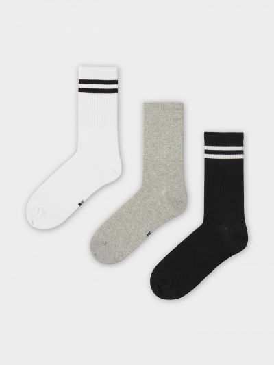 Носки Mark Formelle 107A-3090/253107A черный_белый_св.сер.меланж_рис.3090 - фото 5