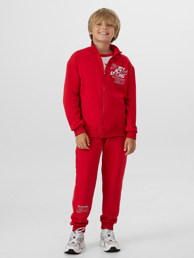 Толстовка Mark Formelle 123448/24-29405П-7 алый_печать_1_сл_на_ЛВ_дет_пер_1сл_на_спинке - фото 1