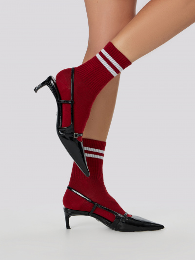 Носки Mark Formelle 217A-574/253217A вишневый_капучино_черный_рис.574 - фото 4