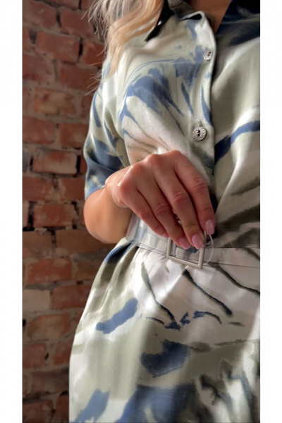 Платье Erika 1536 голубо-зеленый - фото 3