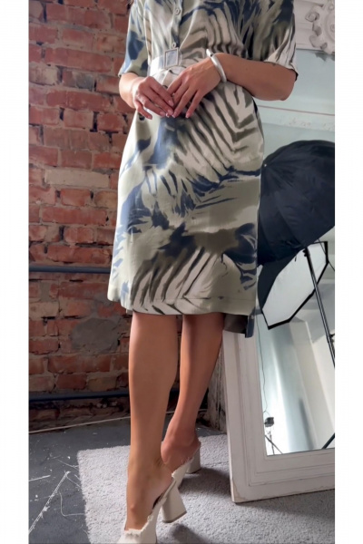 Платье Erika 1536 голубо-зеленый - фото 1