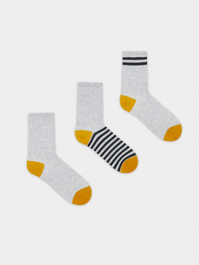 Носки Mark Formelle 444A-2074/B4-223444A-1 св.серый_меланж_горчичный_3_рис.2074 - фото 1