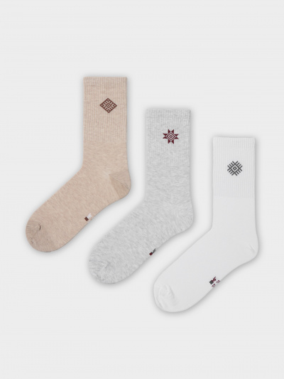 Носки Mark Formelle 559UA-2807/243559UA белый_беж.мел_св.сер.меланж_рис.2807 - фото 5