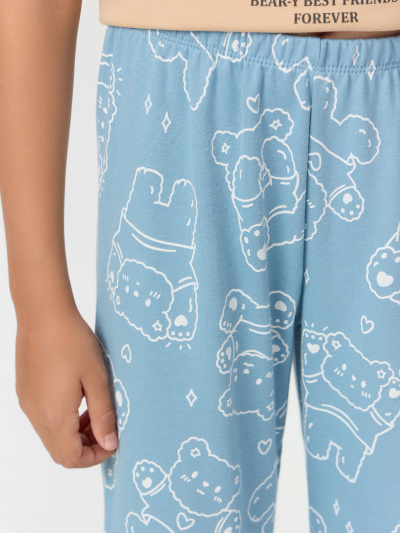 Брюки, джемпер Mark Formelle 567743/25-35753ПП-2 обжаренный_миндаль_мишки_на_сине_голубом_3_сл_на_п - фото 7