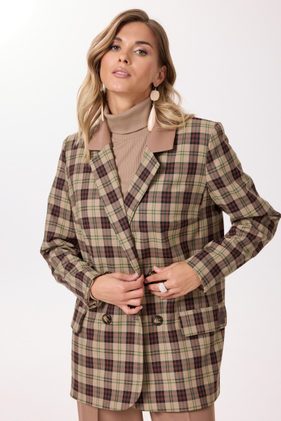 Брюки, жакет Твой имидж 2240 кофейный - фото 4