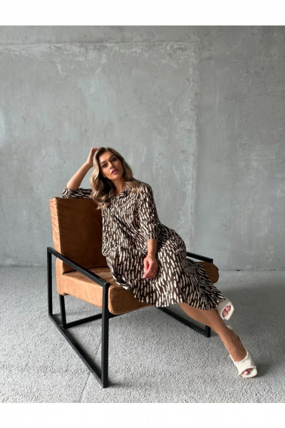 Платье Erika 1621 коричневый - фото 10