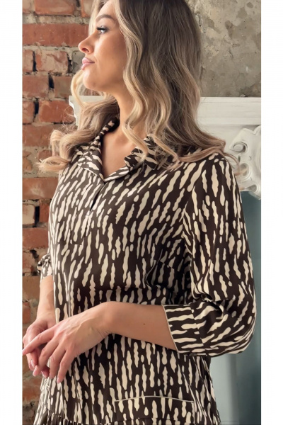 Платье Erika 1621 коричневый - фото 9