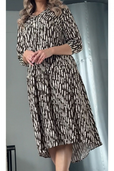 Платье Erika 1621 коричневый - фото 8