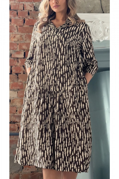 Платье Erika 1621 коричневый - фото 4