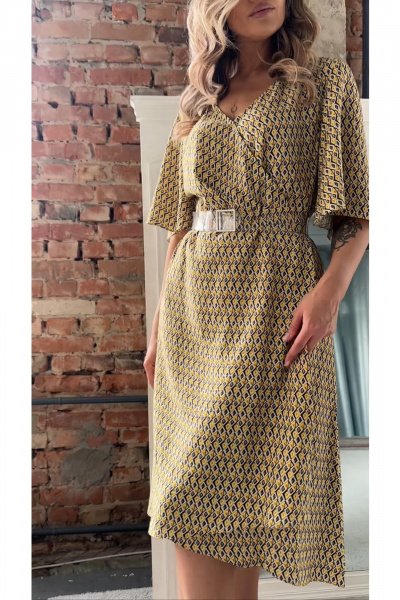 Платье Erika 1632-1 желтый - фото 1