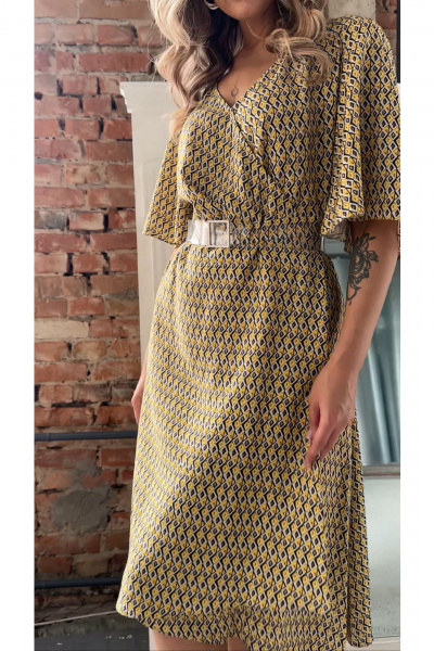 Платье Erika 1632-1 желтый - фото 3