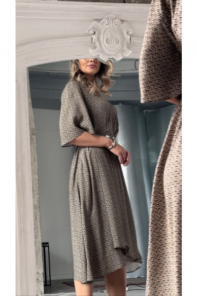 Платье Erika 1632-2 коричневый - фото 3