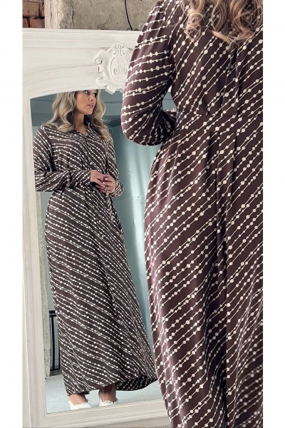 Платье Erika 7202-1 коричневый - фото 5