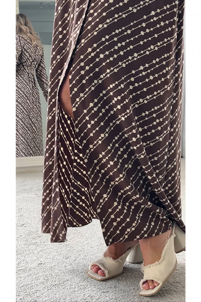 Платье Erika 7202-1 коричневый - фото 7