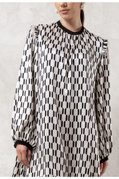 Платье Erika 7261 черно-белый - фото 3