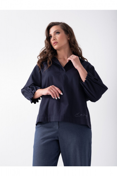 Блуза Erika С-173 синий - фото 3
